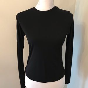 Long sleeve silk crêpe blouse